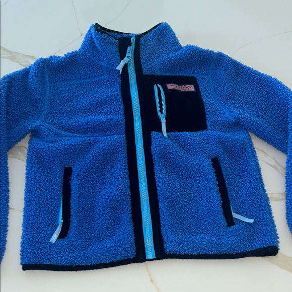 Vineyard Vines Other - Vineyard Vines Blue Fleece Jacket with Black Accents Boys-Fleece Jacket